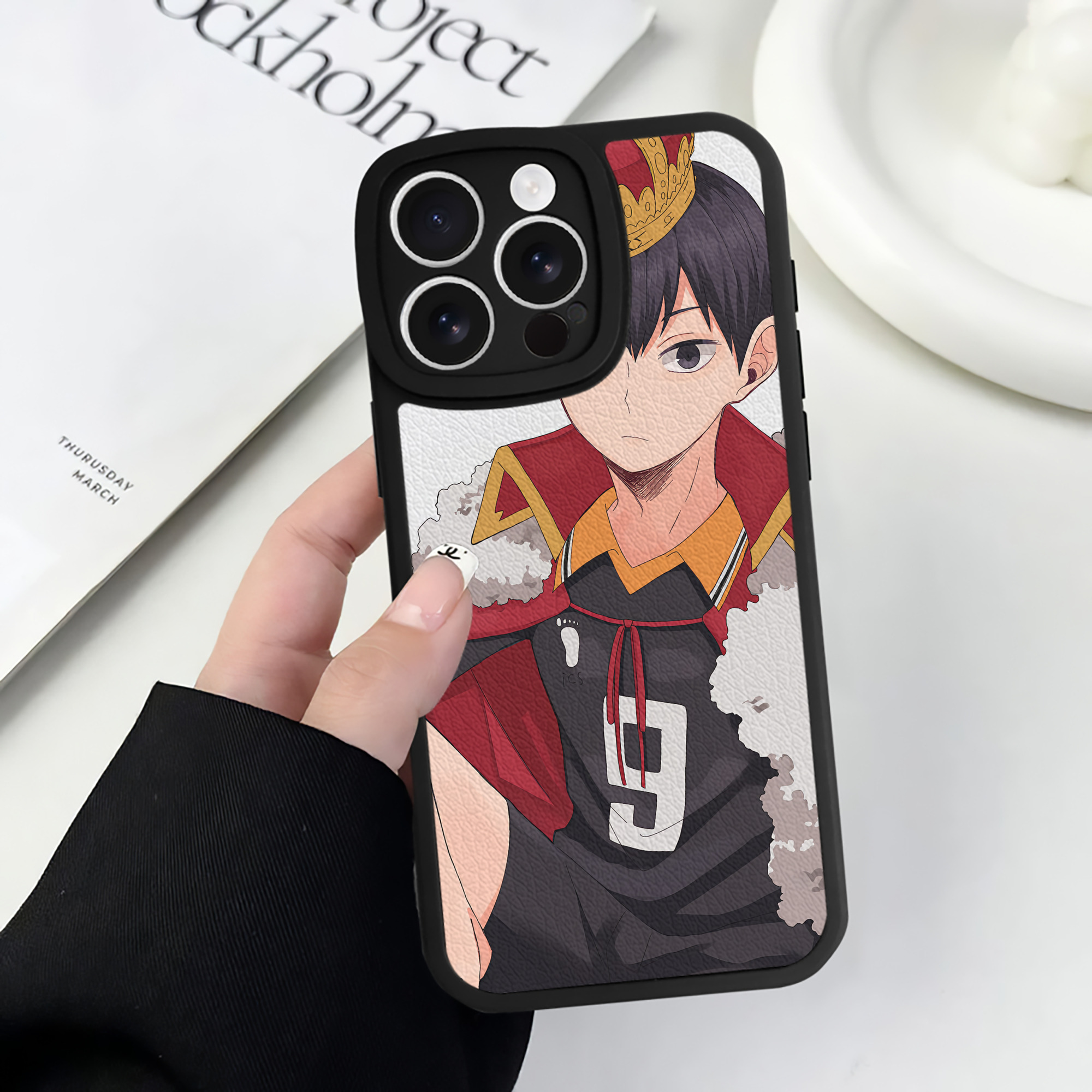 （画像用） ハイキュー!! Haikyu!! 【iPhone 16シリーズ対応】シリコンスマホケース（レザー調） 材質：シリコン